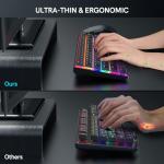 SABLUTE Low Profile Wireless Gaming Keyboard 75% Layout