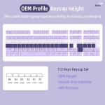 Custom 112 Key Gradient Light Purple Keycap Set
