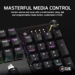CORSAIR K70 CORE RGB Mechanical Wired Gaming Keyboard with Palmrest – Pre-Lubed MLX Red Linear Switches, SOCD, ABS Double-Shot Keycaps, Sound Dampening, Media Control Dial, QWERTY NA – Black