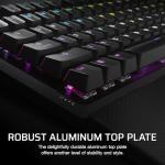CORSAIR K70 CORE RGB Mechanical Wired Gaming Keyboard with Palmrest – Pre-Lubed MLX Red Linear Switches, SOCD, ABS Double-Shot Keycaps, Sound Dampening, Media Control Dial, QWERTY NA – Black