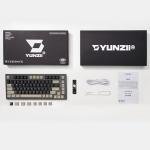 YUNZII YZ75 75% Hot Swappable Wireless Gaming Mechanical Keyboard, RGB Backlights, BT5.0/2.4G/USB-C, Dye Sub PBT Keycaps for Linux/Win/Mac(Gateron G Pro Black, Black)