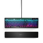 SteelSeries USB Apex 5 Hybrid Mechanical Gaming Keyboard – Per-Key RGB Illumination – Aircraft Grade Aluminum Alloy Frame – OLED Smart Display (Hybrid Blue Switch)