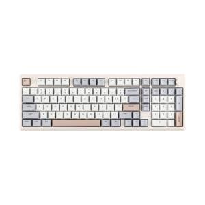 EPOMAKER Galaxy100 QMK/VIA Wireless Gaming Keyboard, Aluminum Shell, Bluetooth/2.4Ghz/USB-C, Pre-Lubed Hot-Swappable Linear Switches, NKRO, RGB Backlit (Creamy White, Marble White Switch)