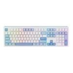 EPOMAKER TH108 Full Size Mechanical Keyboard, Wireless Gaming Keyboard with 8000mAh Battery, Creamy Gasket, 108 Keys, Hot Swap, Custom Driver, RGB Backlight (Blue&White, Sea Salt Silent)