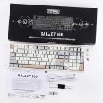 EPOMAKER Galaxy100 QMK/VIA Wireless Gaming Keyboard, Aluminum Shell, Bluetooth/2.4Ghz/USB-C, Pre-Lubed Hot-Swappable Linear Switches, NKRO, RGB Backlit (Creamy White, Marble White Switch)