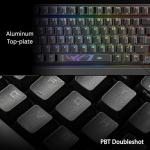 ASUS ROG Strix Scope II 96 Wireless Gaming Keyboard, Tri-Mode Connection, Dampening Foam & Switch-Dampening Pads, Hot-Swappable Pre-lubed ROG NX Snow Switches, PBT Keycaps, RGB-Black
