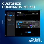 Logitech G915 X Wired Mechanical Gaming Keyboard, Double-Shot PBT Keycaps, Fully Programmable Keys, RGB Backlit Mac/PC Gaming Keyboards, Aluminum Finish, GL Tactile Switches, Black