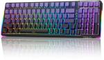 AULA F98 Mechanical Keyboard RGB, Tri-Mode Bluetooth/2.4G/USB-C Hot Swappable 99 Keys Custom Gaming Keyboard, Pre-lubed Linear Switches Gasket-Mount Creamy Sound w/Number Pad for PC Xbox PS5 MAC