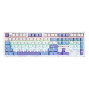 EPOMAKER Aula F108 Wireless Gaming Keyboard, Full Size Mechanical Keyboard with 4000mAh Battery, 108 Hot-Swappable and Programmable Keys, RGB Backlight, for Mac/PC/Android (White&Blue)