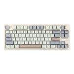 EPOMAKER Galaxy70 Wireless Gaming Keyboard, 75% Aluminium Mechanical Keyboard, Bluetooth 5.0/2.4GHz/USB-C Wired, Programmable, Hot Swappable, for PC/Mac/Office/Gaming (White, Petal Switch)