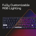 Higround Trailhead 65% Mechanical USB Wired Gaming Keyboard, TTC Linear Custom Switches, Programable RGB, Hot-Swappable, Deep Thock Creamy Sounding PC Keyboard, Pre-lubed (BLACKICE)