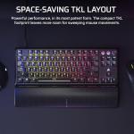 Corsair K70 PRO TKL RGB Tenkeyless Mechanical Wired Gaming Keyboard – Pre-Lubed Hall Effect MGX Hyperdrive Adjustable Switches, Simultaneous SOCD and Rapid Trigger, ABS Double-Shot, QWERTY NA – Black