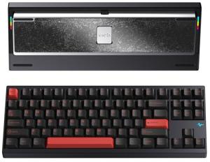 KEEBMONKEY WOBKEY Crush 80 Reboot CNC Aluminum 5-Second Quick-Release Triple-Mode Connectivity Mechanical Keyboard with Superior Acoustics (Pro Black)