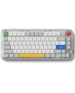 nuphy Kick75 Wireless Low Profile Keyboard with Knob,75% Layout 80 Keys RGB Backlit, Hot Swappable Gaming Mechanical Keyboard with PBT Keycaps,Support BT/2.4G/USB-C (Blush Nano Switch)