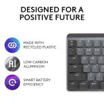 Logitech MX Mechanical Wireless Illuminated Performance Keyboard, Tactile Quiet Switches, Backlit Keys, Bluetooth, USB-C, macOS, Windows, Linux, iOS, Android, Metal (Renewed)