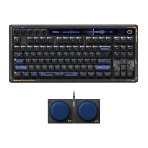 8BitDo 87 Keys Retro Mechanical Keyboard Bluetooth/2.4G/USB-C, RGB Backlight, Hot Swappable, Dual Super Programmable Buttons, Volume Knob for PC and Android - Mecha BREAK: PANTHER
