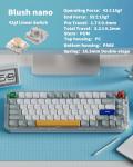 nuphy Kick75 Wireless Low Profile Keyboard with Knob,75% Layout 80 Keys RGB Backlit, Hot Swappable Gaming Mechanical Keyboard with PBT Keycaps,Support BT/2.4G/USB-C (Blush Nano Switch)