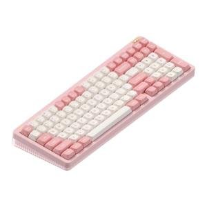 nuphy Halo96 V2 Wireless Keyboard,Gasket Structure,96% Hot Swappable Gaming Keyboard, 99 Kyes RGB Backlit Mechanical Keyboard, Support QMK/VIA,Bluetooth/USB-C/2.4GHz-Pink,Raspberry Switches(46gf)