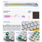 nuphy Halo96 V2 Wireless Keyboard,Gasket Structure,96% Hot Swappable Gaming Keyboard, 99 Kyes RGB Backlit Mechanical Keyboard, Support QMK/VIA,Bluetooth/USB-C/2.4GHz-Pink,Raspberry Switches(46gf)