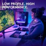 Logitech G515 Lightspeed TKL Low Profile Wireless Gaming Keyboard, LIGHTSYNC RGB, Thin Tenkeyless Design, Double-Shot PBT Keycaps, Linear (Red) Mechanical Switches - Black