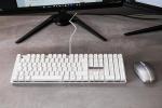 Cherry KC 200 MX Mechanical Office Keyboard with New MX2A switches. Modern Design with Metal Plate Frame (White W/MX2A Brown Switch)