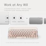 LOFREE DOT Foundation Mechanical Keyboard, 75% Rechargeable Hot-swappable Keyboards with 3 Types Connection for Windows, Mac OS/Pink GATERON Baby Racoon Switches