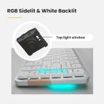LOFREE Flow Low Profile Mechanical Keyboard, 100 Keys Rechargeable Wireless Keyboards with Bluetooth and Wired Connection for Windows, Mac OS/White Ghost Linear Switches