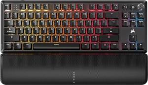 Corsair K70 CORE TKL Wireless RGB Tenkeyless Mechanical Gaming Keyboard – Pre-Lubed MLX Red v2 Linear Switches, SOCD, ABS Double-Shot Keycaps, Sound Dampening, 1000Hz Polling, QWERTY NA – Black