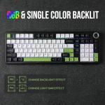 EPOMAKER X Aula F99 PRO Wireless Gaming Keyboard with 8000mAh Battery, Hot Swappable Creamy Keyboard, 2.4GHz/Type-C/BT5.0, NKRO, RGB Backlit for Win/Mac/Gaming (Black&White&Green)