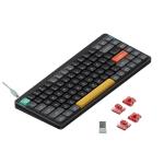 NuPhy Air75 V2 Portable 75% low profile Mechanical Keyboard,Wireless Keyboard,Supports Bluetooth/2.4G/USB-C RGB Bluetooth Keyboards,Compatible with Windows/Mac OS/Linux Systems-Gateron Cowberry Switch