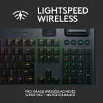 Logitech G915 LIGHTSPEED Wireless RGB Mechanical Gaming Keyboard Clicky, Pro-Grade Wireless, Low Profile Mechanical Switches, 22MM Ultra-Thin Design, Black (Renewed)