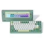 Womier SK75 75% Keyboard with Full Aluminum Wireless Mechanical Gaming Keyboard, VIA Custom Pre-lubed POM Switches RGB Creamy Gaming Key Board, 3-Modes Gasket Hot Swappable, Green