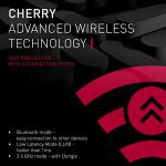 Cherry MX 3.0S Wireless Mechanical Gaming Keyboard. Aluminum Housing Built for Gamers w/MX Brown or Red Switches. RGB Backlit Color Display Over 16m Colors. (Black w/MX Red Switches)
