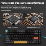 NuPhy Air75 V2 Portable 75% low profile Mechanical Keyboard,Wireless Keyboard,Supports Bluetooth/2.4G/USB-C RGB Bluetooth Keyboards,Compatible with Windows/Mac OS/Linux Systems-Gateron Cowberry Switch
