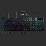 Logitech G915 LIGHTSPEED Wireless RGB Mechanical Gaming Keyboard Clicky, Pro-Grade Wireless, Low Profile Mechanical Switches, 22MM Ultra-Thin Design, Black (Renewed)