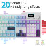 DAIDAI×AJAZZ AK35I V3 Full Size Hot Swap Mechanical Gaming Keyboard with Screen & Knob 2.4G/BT/USB-C Gasket Keyboard FR4 Plate 8000mAh Battery South Facing LED RGB (Avocado Axis)