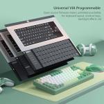 Womier SK75 75% Keyboard with Full Aluminum Wireless Mechanical Gaming Keyboard, VIA Custom Pre-lubed POM Switches RGB Creamy Gaming Key Board, 3-Modes Gasket Hot Swappable, Green
