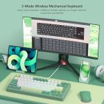 Womier SK75 75% Keyboard with Full Aluminum Wireless Mechanical Gaming Keyboard, VIA Custom Pre-lubed POM Switches RGB Creamy Gaming Key Board, 3-Modes Gasket Hot Swappable, Green