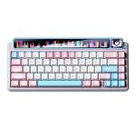 x Aula AMG65 Mechanical Gaming Keyboard w/Dual Screen, 65% Wireless Small Custom Keyboard RGB,Bluetooth/2.4G/Wired, Rapid Trigger, Hot Swappable for Windows Laptop PC Mac - Pink/Blue