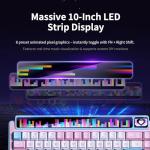 x Aula AMG65 Mechanical Gaming Keyboard w/Dual Screen, 65% Wireless Small Custom Keyboard RGB,Bluetooth/2.4G/Wired, Rapid Trigger, Hot Swappable for Windows Laptop PC Mac - Pink/Blue