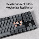 Keychron K8 Wireless Mechanical Keyboard – Silent Red Switch for Quiet Office and Gaming, TKL 87 Keys, Soft White LED Backlight, Bluetooth & USB-C Wired Connectivity, Compatible with Mac and Windows