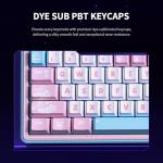 x Aula AMG65 Mechanical Gaming Keyboard w/Dual Screen, 65% Wireless Small Custom Keyboard RGB,Bluetooth/2.4G/Wired, Rapid Trigger, Hot Swappable for Windows Laptop PC Mac - Pink/Blue
