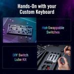 ASUS ROG Azoth 75 Wireless DIY Custom Gaming Keyboard, OLED Display, Gasket-Mount, Three-Layer Dampening, Hot-Swappable Pre-lubed ROG NX Snow Switches & Keyboard Stabilizers, PBT Keycaps, RGB