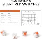 Keychron K8 Wireless Mechanical Keyboard – Silent Red Switch for Quiet Office and Gaming, TKL 87 Keys, Soft White LED Backlight, Bluetooth & USB-C Wired Connectivity, Compatible with Mac and Windows