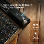 Retro Typewriter Mechanical Gaming Keyboard with RGB