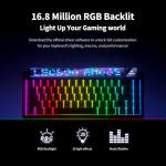 x Aula AMG65 Mechanical Gaming Keyboard w/Dual Screen, 65% Wireless Small Custom Keyboard RGB,Bluetooth/2.4G/Wired, Rapid Trigger, Hot Swappable for Windows Laptop PC Mac - Pink/Blue