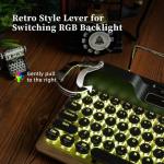 Retro Typewriter Mechanical Gaming Keyboard with RGB