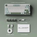 RK ROYAL KLUDGE R75 Mechanical Keyboard Wired with Volume Knob, 75% Keyboard Gasket Mounted, Hot Swappable, Creamy Sound, MDA Profile, PBT Keycaps
