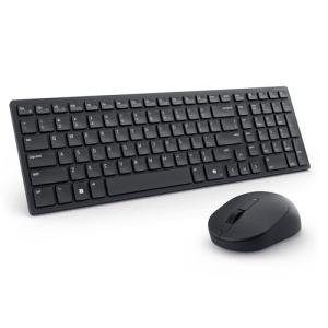 Dell KM555 Silent Keyboard and Mouse - 18 Programmable Shortcut Keys, Copilot Key, Secure Dual-Mode connectivity, Adjustable DPI, Ambidextrous, Low Battery LED Indicator, 3-Year Warranty - Black