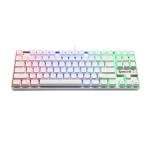 Redragon K552 Mechanical Gaming Keyboard 60% Compact 87 Key Kumara Wired Cherry MX Blue Switches Equivalent for Windows PC Gamers (RGB Backlit White)